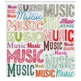 thumbnail image 3 of Ambesonne Music Shower Curtain, Typography Rhythm Funky, 69"Wx84"L, Multicolor, 3 of 3