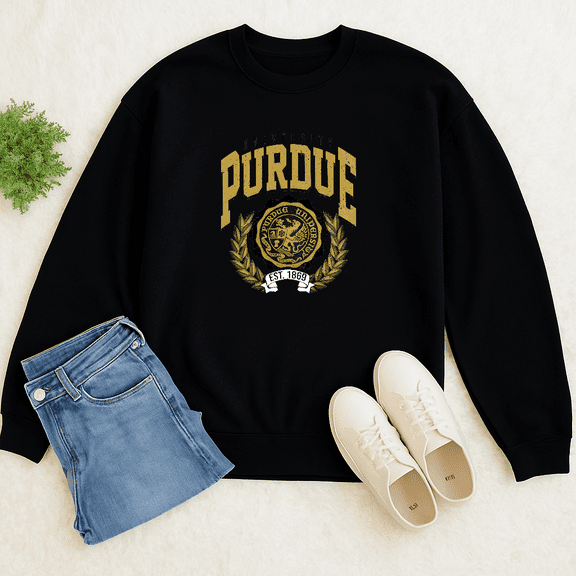 The Purdue University Boilermakers Vintage Style College Team Sweatshirt V80019 up to size 5XL