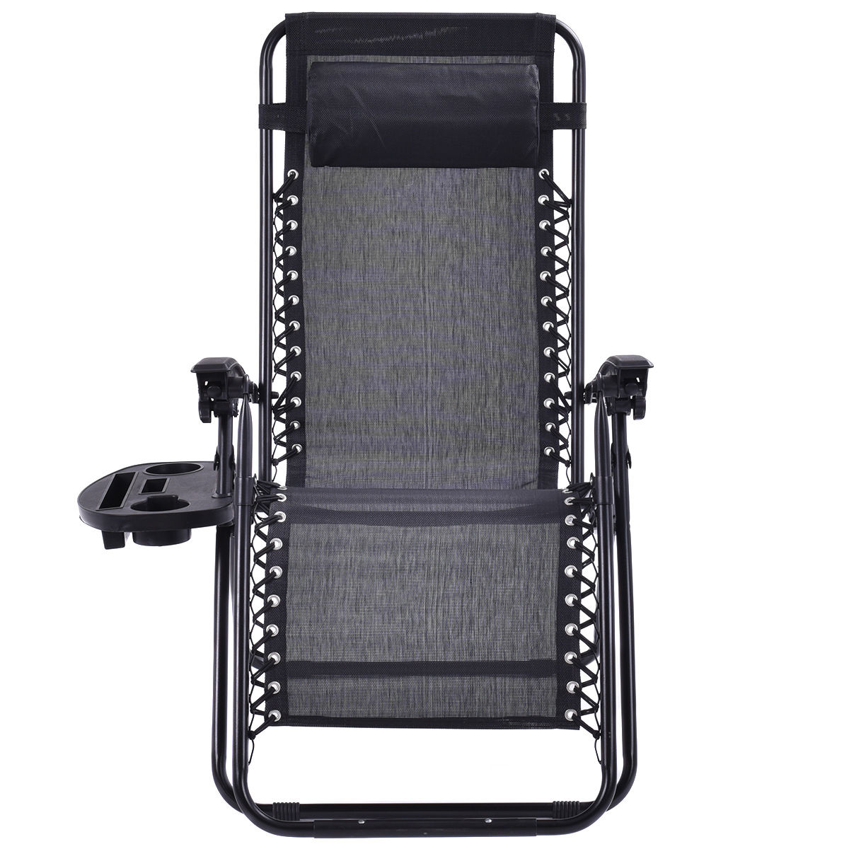 Topbuy 2PC Zero Gravity Chair Adjustable Recliners Textiliene Black - image 4 of 6