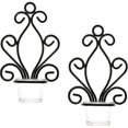 thumbnail image 1 of Set of 2 Iron Angel Wall Candle Holders Tealight Holders 19.5 cm High Perfect Gift for Spa Aromatherapy, 1 of 5