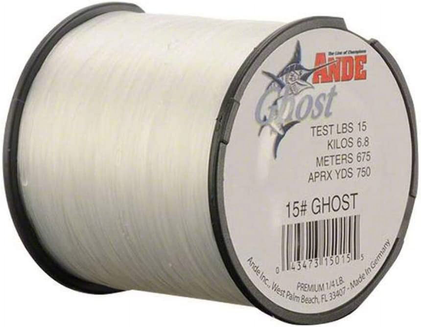ANDE Monofilament ANDE Ghost 1/4 lb Spool Fishing Line, White, 30 lb Test