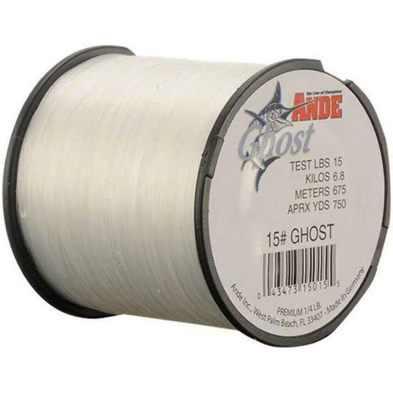 Ande Monofilament Ande Ghost 1/4 lb Spool Fishing Line, White #1/4GH-15lb
