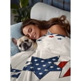 thumbnail image 3 of 4th of July Flat Sheets Only California King Size, Soft Breathable Bed Top Sheets for Mattress, Patriotic Blue Red Star Independence Day Bedding Flat Sheets for Home Hotel Bedroom Bed Protection, 3 of 9