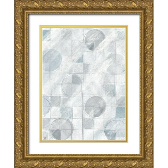 Lee, Judson 19x24 Gold Ornate Wood Framed with Double Matting Museum Art Print Titled - Circle Gets the Square III