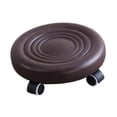 thumbnail image 3 of Siruishop Tabouret Roulant à Faible Hauteur avec Roues, Siège Roulant Bas pour Maison, Bureau, Chambre, Brun, 3 of 8