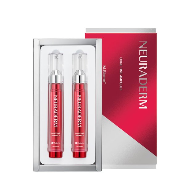 NEURADERM Core Time Ampoule Suero revitalizante lifting todo en uno para reducir las líneas finas y mejorar la elasticidad de la piel para un cutis radiante y brillante (0.5 fl oz/0,5 fl. oz x 2 unida
