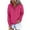 Hot Pink, variant on Viikei Zip Up Hoodies for Women Sweatshirt for Women Women's Hooded Color Long-sleeved Sweatshirt Casual Blouse Pullover Tops