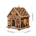 thumbnail image 3 of Christmas House Shaped DIY Diamond Art Hanging Ornament, VVQ Handmade Xmas Candy House Kit with Wooden Base Rhinestones for Decor, 3 of 7
