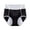 Black, variant on Women Mid Rise Underwear, Extended Absorbent Liner Anti Side Leak Briefs Washable Reusable Menstrual Panties Black L