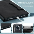 thumbnail image 7 of Decase Wallet Case for Samsung Galaxy Tab S10 FE Plus 2025 13.1 Inch, Shockproof with PU Leather Patterned Multi-Angle Stand and Card Slots & Flip Stand Cover, Black, 7 of 7