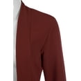 thumbnail image 4 of Doublju Women's Long Sleeve Open Front Duster Longline Knit Cardigans, 4 of 4