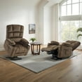 thumbnail image 6 of MCombo Dual Motor Large Power Lift Recliner Chair with Massage and Heat for Big and Tall Elderly People, Infinite Position, Fabric 7680 (Brown, Large), 6 of 11
