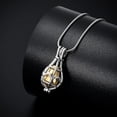 thumbnail image 4 of Hollow Teardrop Urn Locket Ashes Necklace Memorial Jewelry Hot Air Balloon Cremation Jewelry Funeral Jewelry Ash Holder With Mini Keepsake, 4 of 7