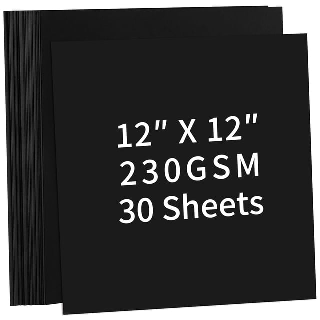 Cartulina Uncle Paul UAP05BK, 30 hojas, 230 g, 30,5 x 30,5 cm, color negro