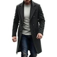 thumbnail image 2 of LWITHSZG Mens Wool Coat Double Breasted Notched Lapel Trench Coats Long Sleeve Going Out Tops Fall Winter Casual Dressy Long Jacket, 2 of 9