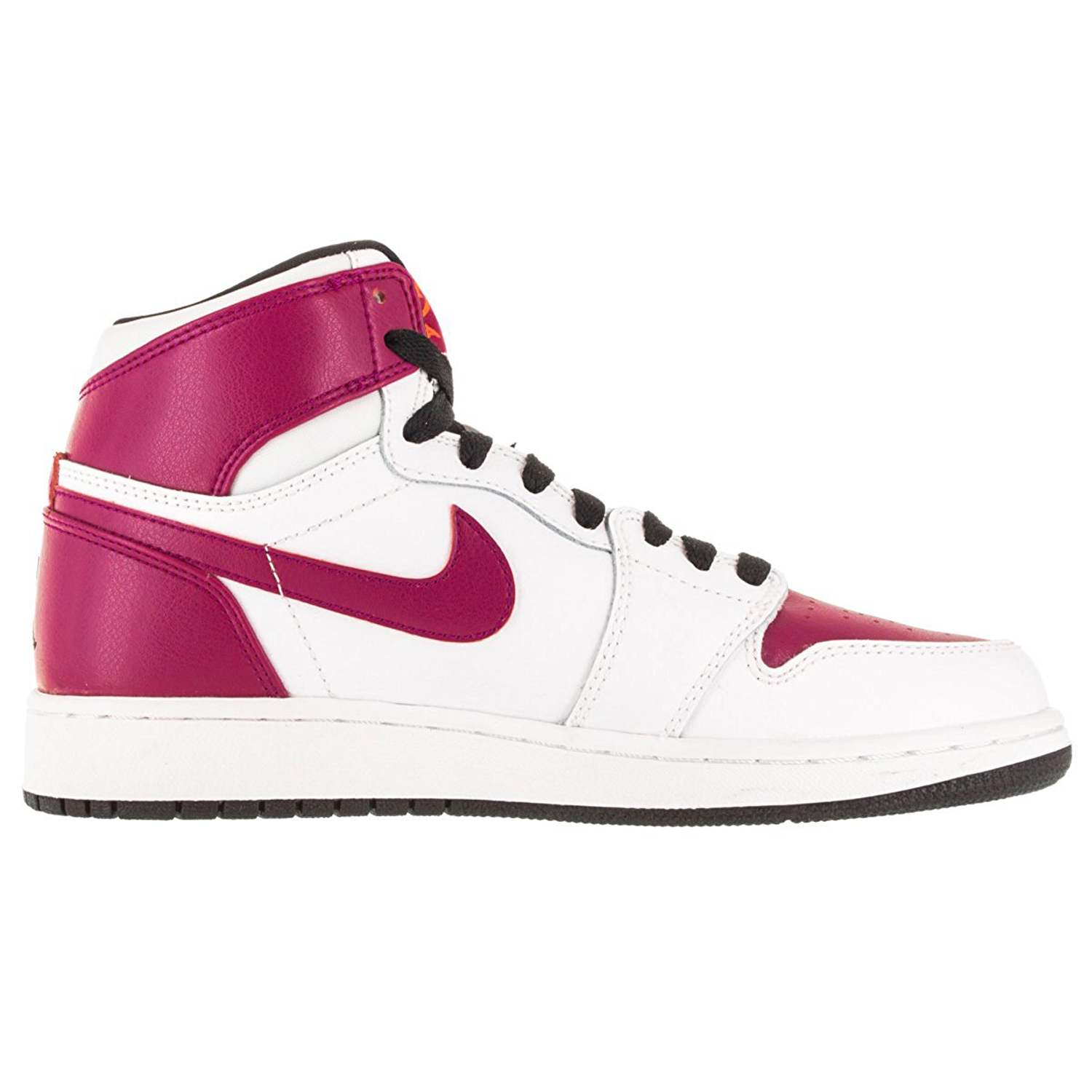 Air Jordan Big Kid Girls 1 Retro High GG Sneakers 332148 Sz 9.5Y White/Fuchsia - image 2 of 3