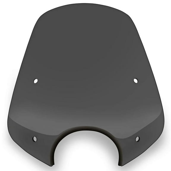 Memphis Shades PopTop Windshield w/7"Cutout Dark Black Smoke (MEP55110)