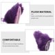 thumbnail image 3 of FELTECHELECTR Diadema de peluche con orejas de dibujos animados, accesorio para el cabello para mujeres y niñas, para fiestas, color violeta, 3 of 6