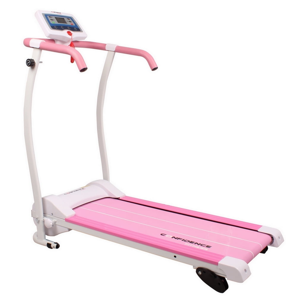 Folding Electric Motorized Treadmill Running Machine with Bottle PAD Holder Pink 