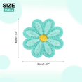 thumbnail image 2 of Uxcell 10Pcs Parches de Flor Margarita para Planchar Azul Claro Parches Bordados Aplique, 1.57", 2 of 6