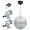 12" Ball+Motor+2PCS Light Kit, variant on Yescom 16" Large Disco Ball with Motor and Lights 6RPM Rotator & 2PCS 3W RGB Spotlights for 70s 80s Party DJ Bands Studio Event