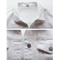 thumbnail image 4 of SURJDE Women's Casual Denim Jacket Solid Color Basic Long Sleeve Jean Jacket Coat, 4 of 6