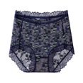 thumbnail image 2 of oelaio Lace Underwear for Women High Waisted Cheeky Bikini Panties Ladies Briefs Blue L, 2 of 3