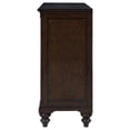 thumbnail image 4 of Meon Wide Dresser w 8 Drawers, Carved Bun Feet, Dark Oak Brown Wood, 4 of 5