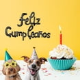 thumbnail image 4 of Kit de globos metálicos con letras cursivas Feliz Cumpleaños color Negro, 4 of 5