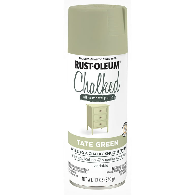 Rust-Oleum 371674 Chalked Ultra Matte Paint, 30 oz, Tate Green