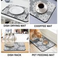 thumbnail image 6 of Washable Rubber Boho Style Vintage Floral Dish Drying Mats for Kitchen Counter Home Large Coffee Bar Pad Accessories and Decor for Utensils Stemware 18''x24'', 6 of 7