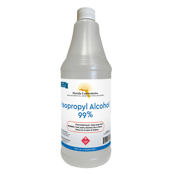 Isopropyl Alcohol, 99, Pure, 1 Quart, 32 oz, Bottle, Anhydrous, Clear