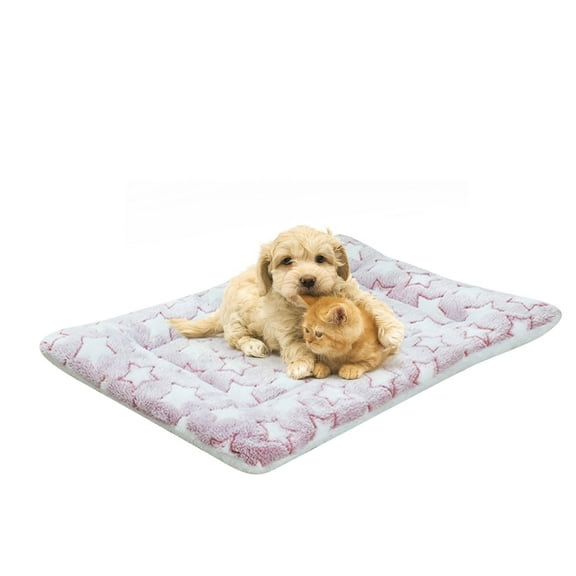Darzheoy Dog Bed Mat Reversible Dog Crate Pad Soft Fluffy Pet Kennel Beds Dog Sleeping Mattress for Large Medium Small Dogs, 24 x 16 inch
