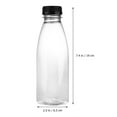 thumbnail image 4 of Tineasur Clear Pet Storage Bottles with Black Screw-on Lids for Juice 6 Pieces Leak- Containers, 4 of 6