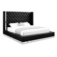 thumbnail image 2 of 60 X 91 X 91 Black Faux Leather Bed King, 2 of 2