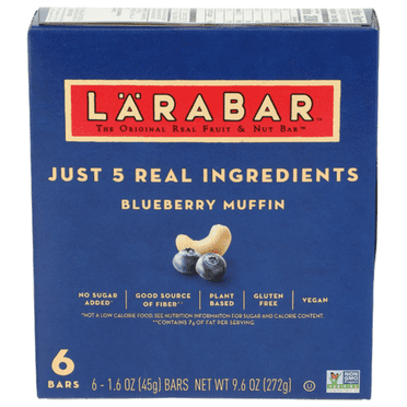 Larabar Blueberry Muffin Bar 6 Pack Case 1.6 oz - Pack of 2