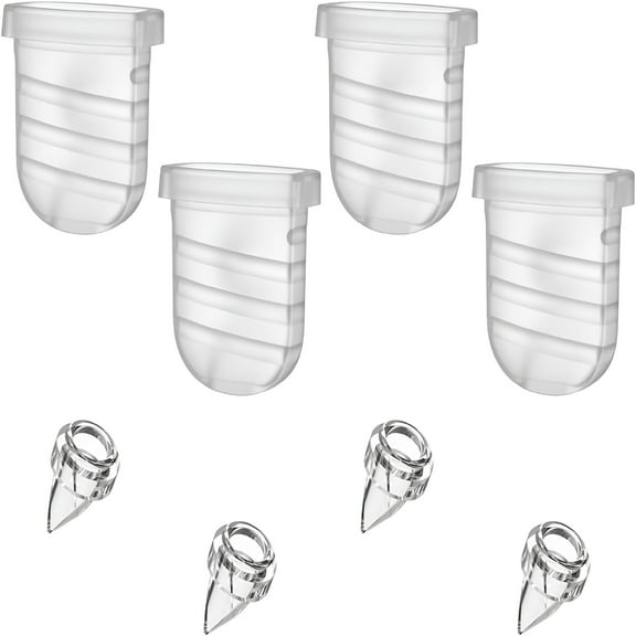 XIRQI 4pcs Duckbill Valve, 4pcs Silicone Diaphragm Wearable Breast Pump Replacement Parts