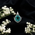 thumbnail image 6 of Rosec Jewels Lab Grown Emerald Vintage Engagement Ring with Diamond (2.5 Carat, AAAA Quality Certified) - Statement Ring, 10K White Gold, US 3.50, 6 of 7