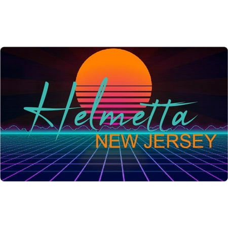 

Sea Girt New Jersey 4 X 2.25-Inch Fridge Magnet Retro Neon Design