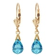 thumbnail image 2 of Galaxy Gold GG 14K Yellow Gold 4.5 CTW Natural Blue Topaz Dangle Earrings - December Birthstone - Communication & Serenity - Fine Jewelry for Women, 2 of 2