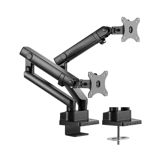 Amer Mounts Spring Assisted Dual Articulating Arm For 15"-32" Monitors - Clamp and Grommet Base - HYDRA2B