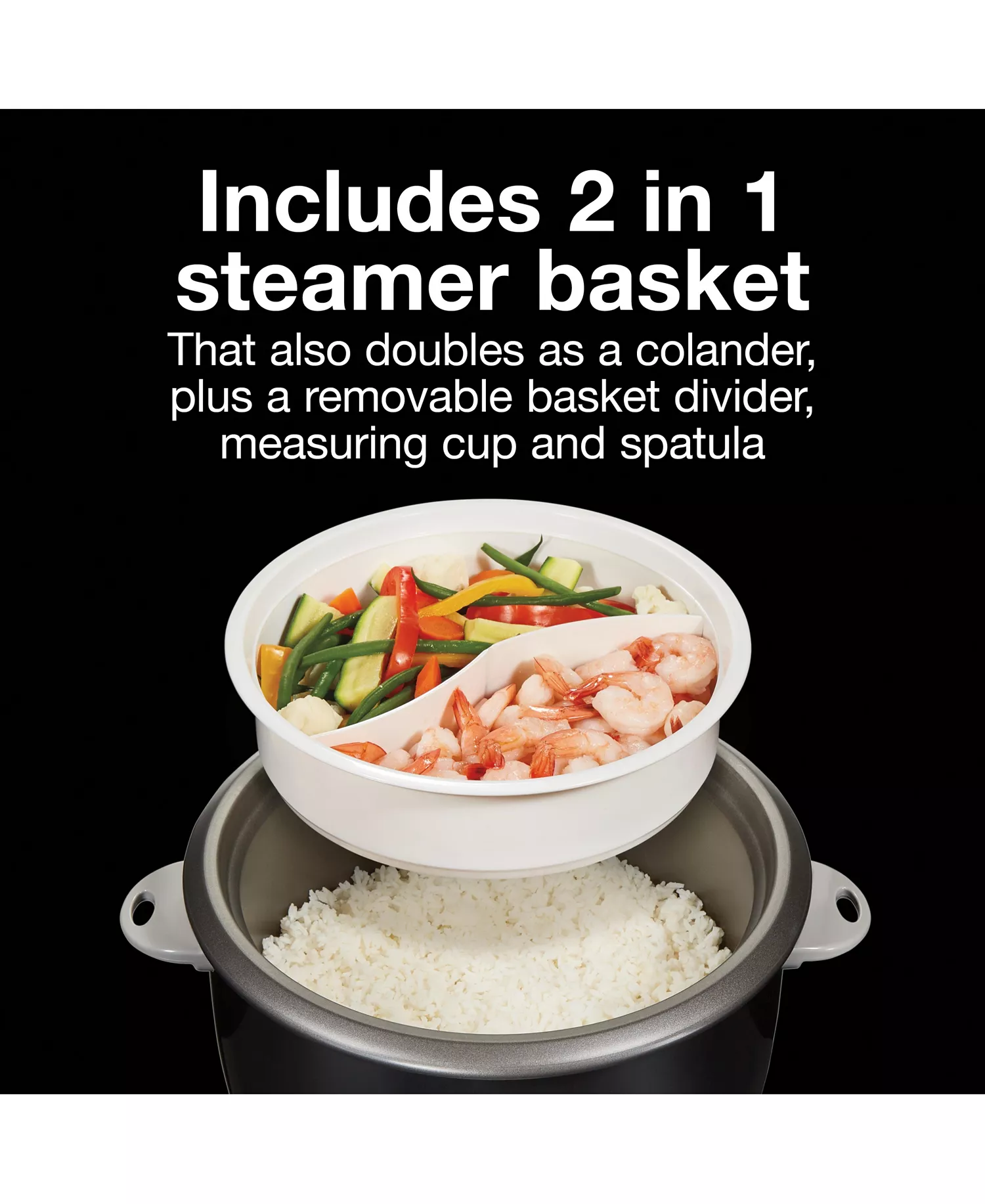 30 Cup Rice Cooker & Steamer with Versatile Steamer Basket