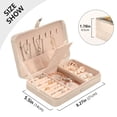 thumbnail image 5 of BZSMCE Leather Jewelry Box - Rectangular Lion’s Summer Escape Pattern 8.27x5.5x1.78in Beige, 5 of 8