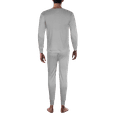 thumbnail image 2 of Therma Tek Men's 100% Cotton Brushed Lined Thermal Top & Bottom Underwear Set, Heather Gray, 2XL, 2 of 2
