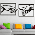 thumbnail image 2 of Cuadro Decorativo de Metal con Diseño toque de adan y dios Extra grande, 2 of 4