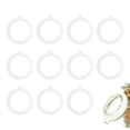 thumbnail image 1 of Uxcell 12 Pcs Sellos de goma para frascos de vidrio 3.7 pulgadas OD anillo de sellado de silicona, blanco, 1 of 1
