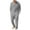 Gray, variant on Aofany Men's 2 Piece Outfits Linen Set Solid Turndown Collar Long Sleeve Button Shirts and Drawstring Elastic Wais Pants Casual Beach Outfits