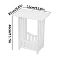 thumbnail image 5 of End Table, Cute Nightstands Small Tables for Small Spaces White Coffee Bedside StorageShelf for Office, Living Room, Bedroom, 5 of 6