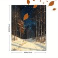 thumbnail image 3 of Qisvanset Framed Canvas Wall Art, 12x16 Inch Snowy Winter Forest Holiday Nature Wall Art, 3 of 5