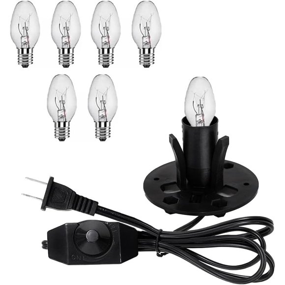 Kit de cable para lámpara de sal Wuluretoos 110V con dimmer, 1,5 m, 6 focos